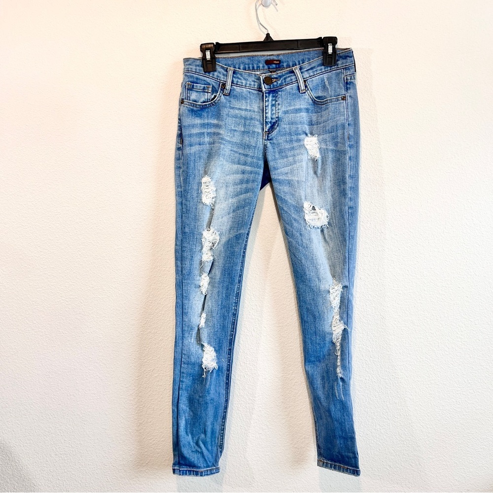 Edyson Relaxed Boyfriend Distressed Jeans Women’s Size 26 Light Wash Denim